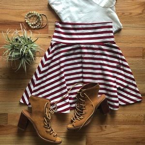 Forever 21 | Striped Red and White Skirt